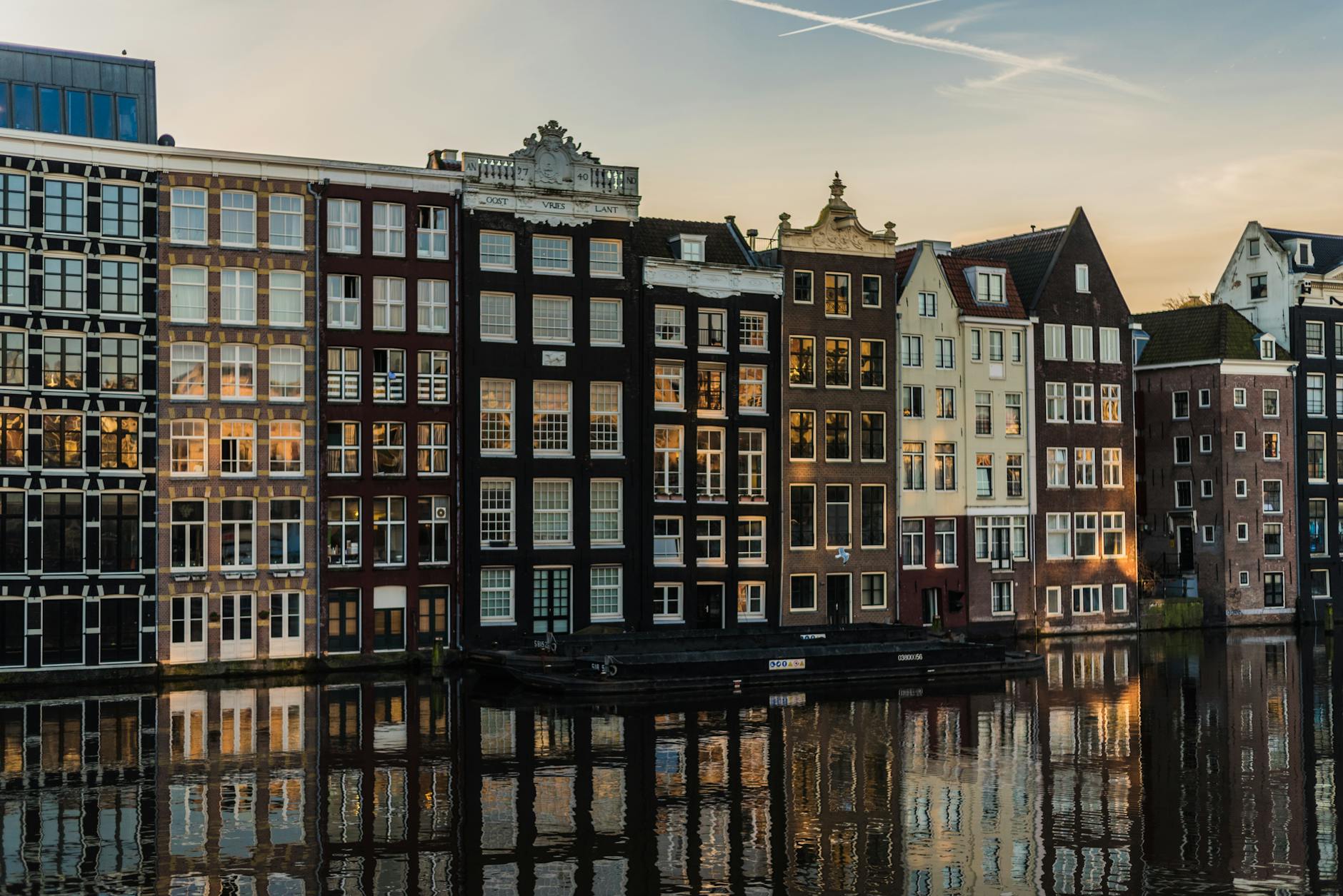 Beautiful canal houses in Amsterdam